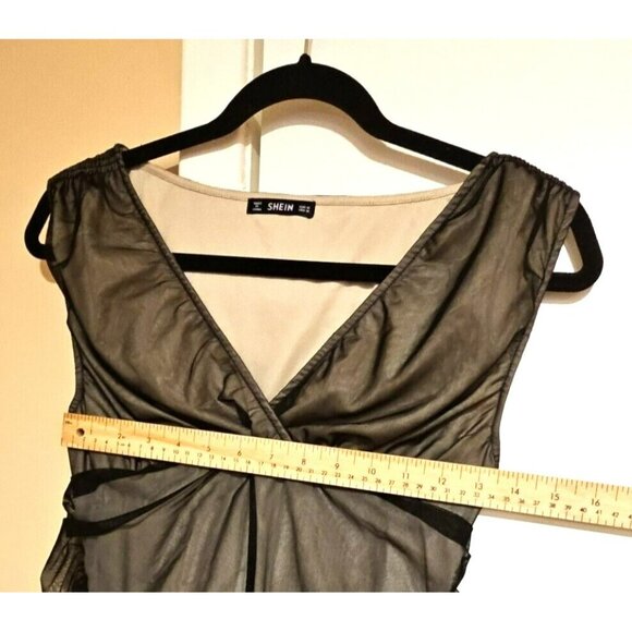 Elena Gilbert Bella Swan Ruched Dress Black Medium Sexy Stretch Dark Romantic - Picture 4 of 5